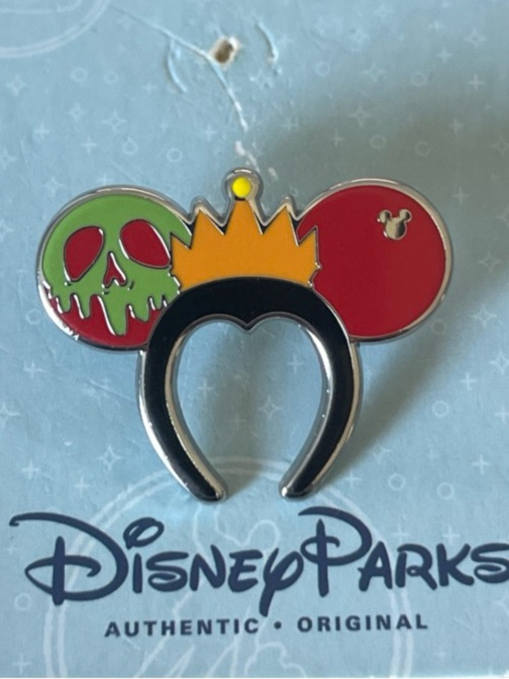Disney Parks Evil Queen Snow White Villain Minnie Ear Headband Hidden Disney Pin